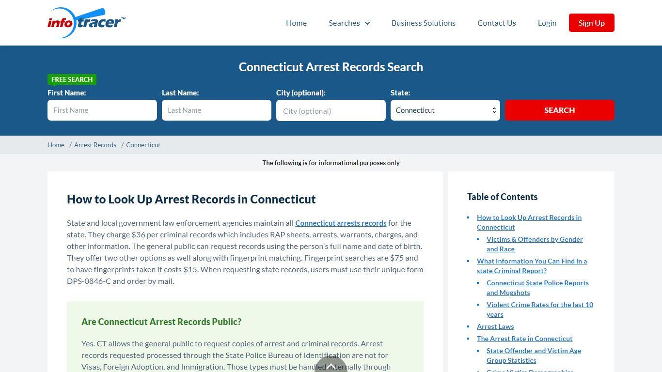 Connecticut Arrest Records - Find CT Criminal Records Online
